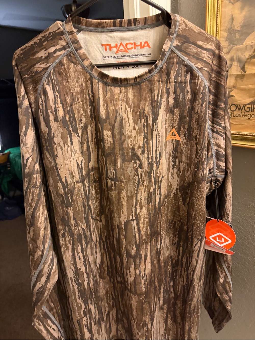 Thacha Men’s Long-Sleeve Camo Performance Hunting Shirt xxxl thick material